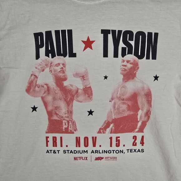 Jake Paul vs Mike Tyson Boxing Match Tee Shirt Size Small MvP Promo 11.15.24 - Picture 3 of 7